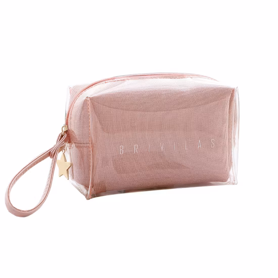 Bolsa de maquiagem feminina à prova d'água, bolsa fofa para presente de cosméticos, holográfica, transparente, pvc ou tpu, luxuosa, moda, viagem, colorida, transparente, réplica de bolsa cosmética